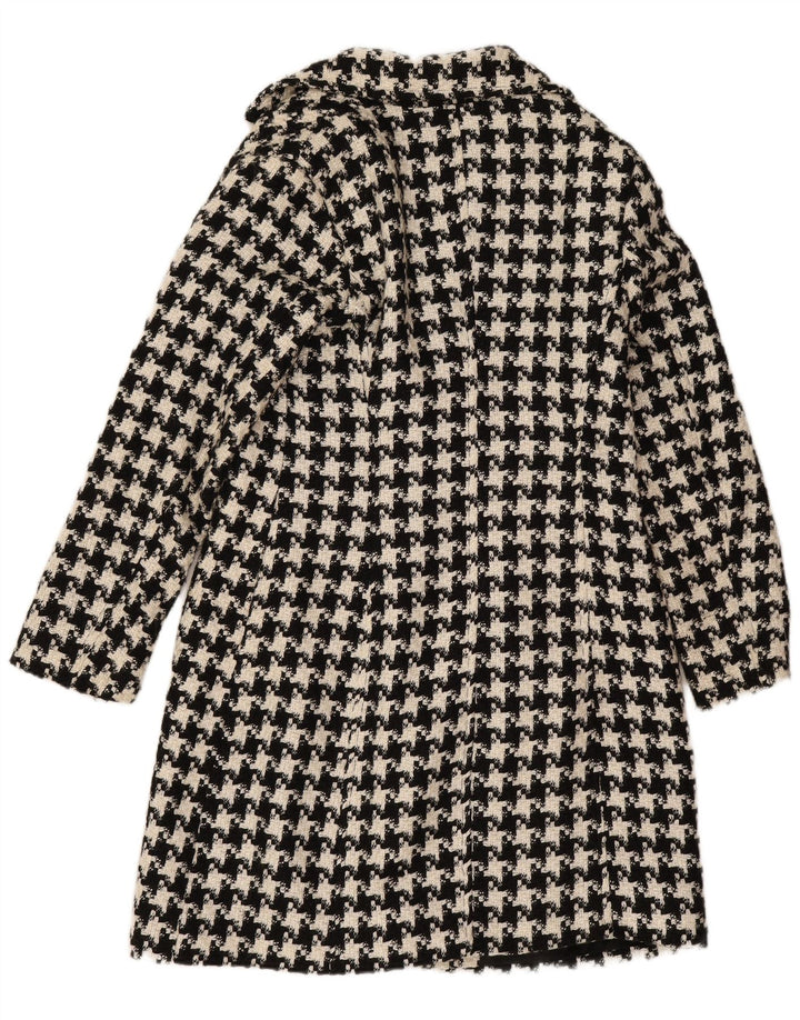Abrigo extragrande para mujer Koton UK 10 Lana de pata de gallo negra pequeña