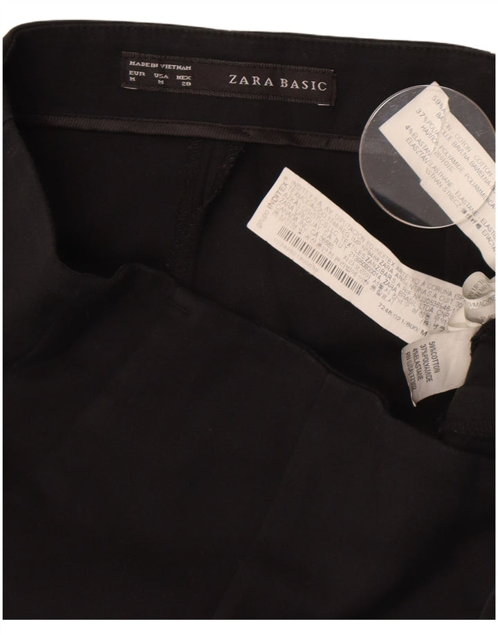 Zara Mujer Pantalón Chino Bootcut Mediano W28 L32 Algodón Negro