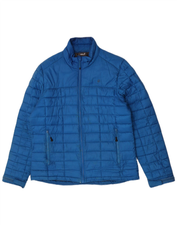 Jack Wolfskin Chaqueta acolchada para hombre UK 36/38 Small Azul Poliéster