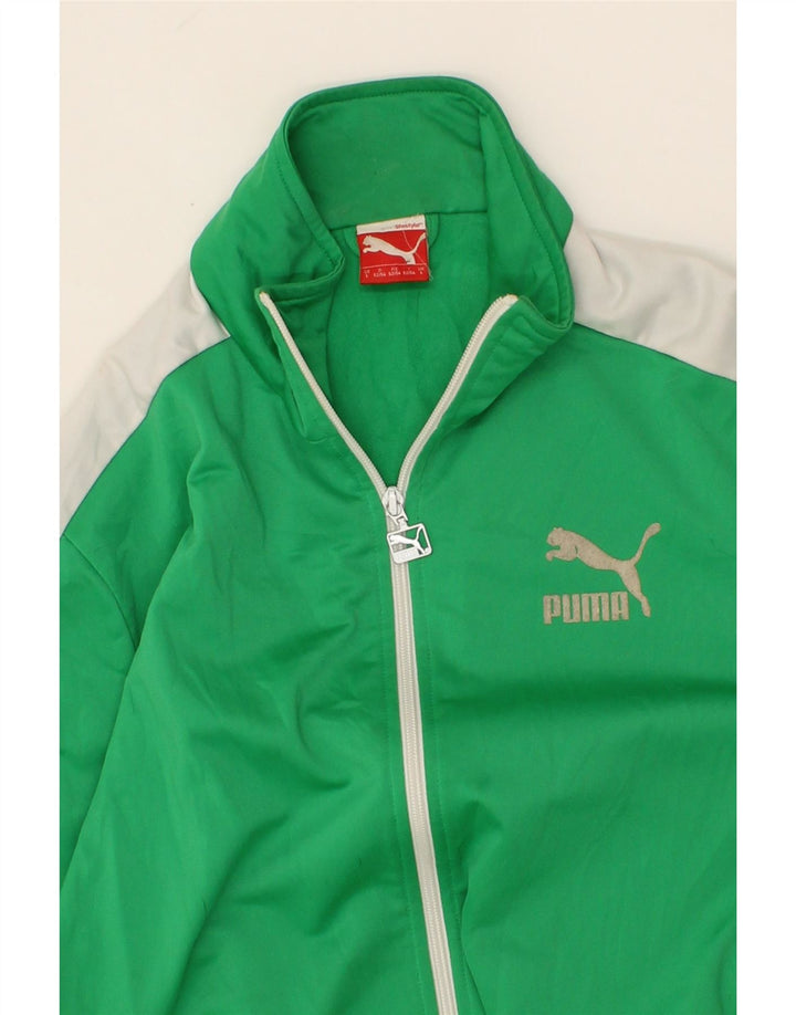 PUMA Chaqueta superior de chándal para hombre Poliéster verde grande