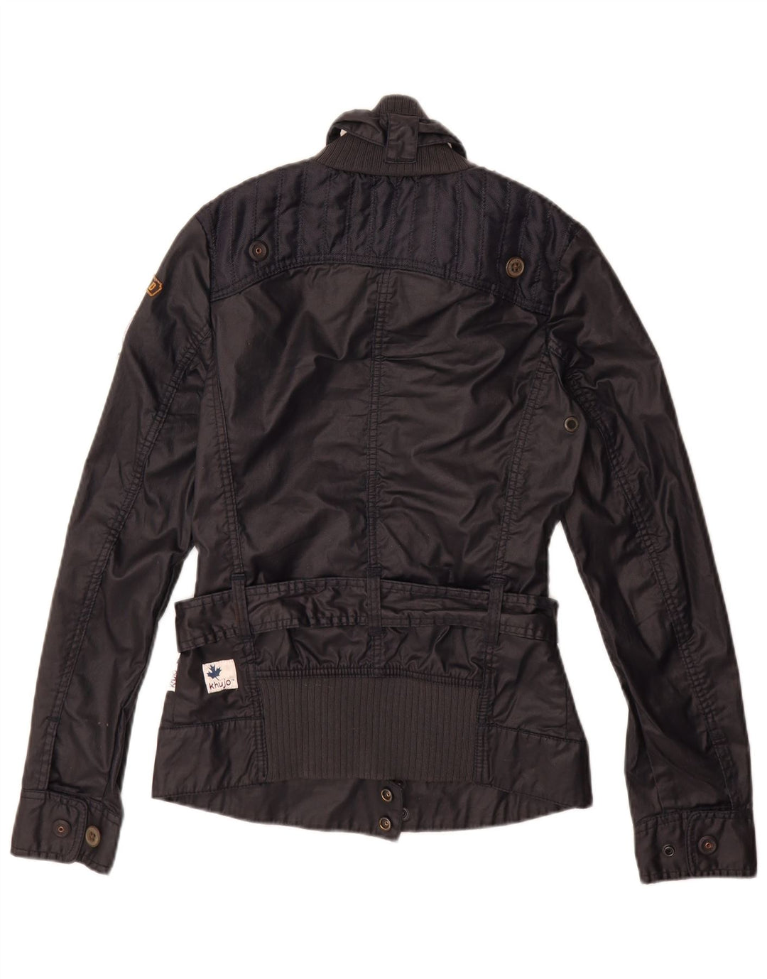 KHUJO Chaqueta utilitaria para mujer UK 10 Small Azul marino Algodón