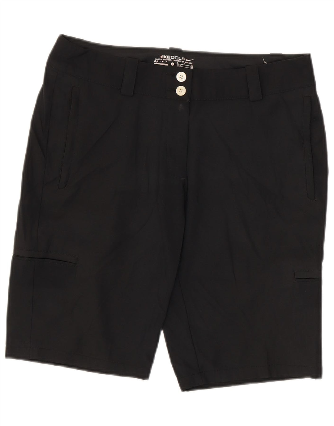NIKE Pantalones cortos de golf para mujer UK 10 Small W30 Poliéster negro