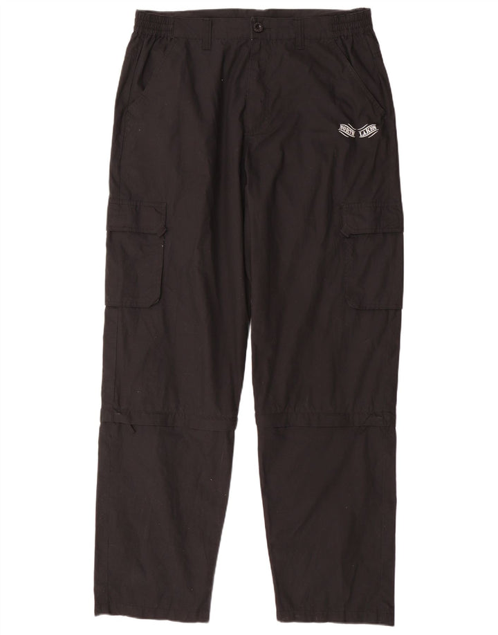 TOPTEX Pantalones cargo rectos para hombre IT 52 XL W36 L33 Algodón negro