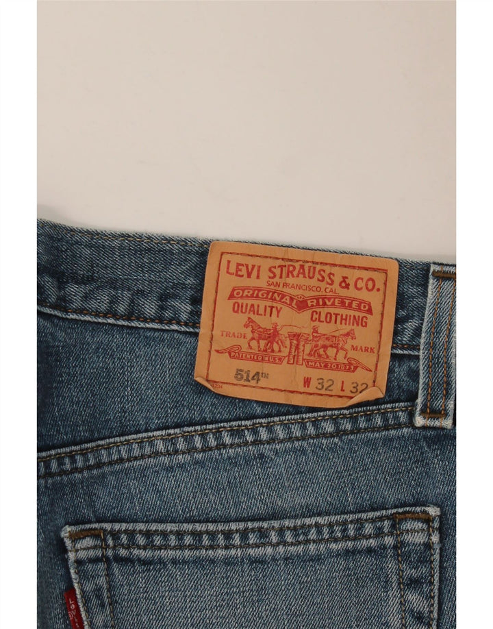 LEVI'S Vaqueros rectos ajustados 514 para hombre W32 L32 Algodón azul