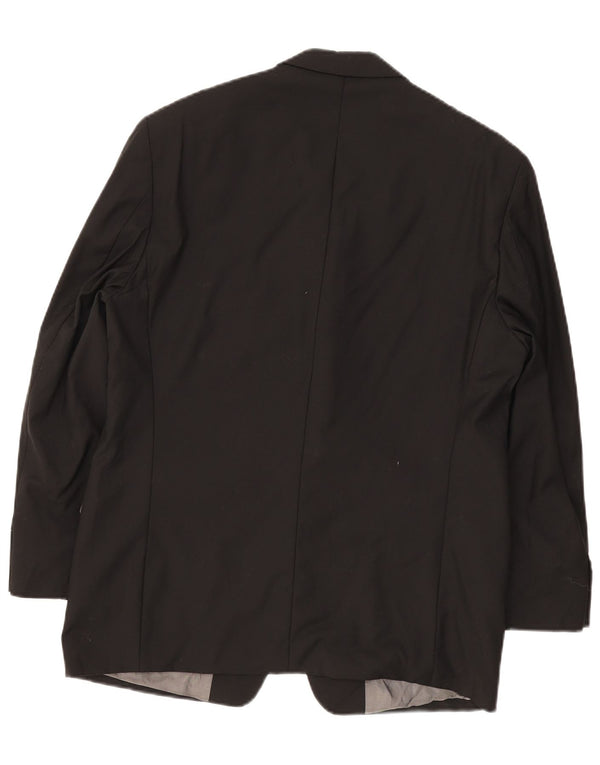 Calvin Klein Chaqueta Blazer de 3 Botones para Hombre UK 38 Mediana Lana Negra