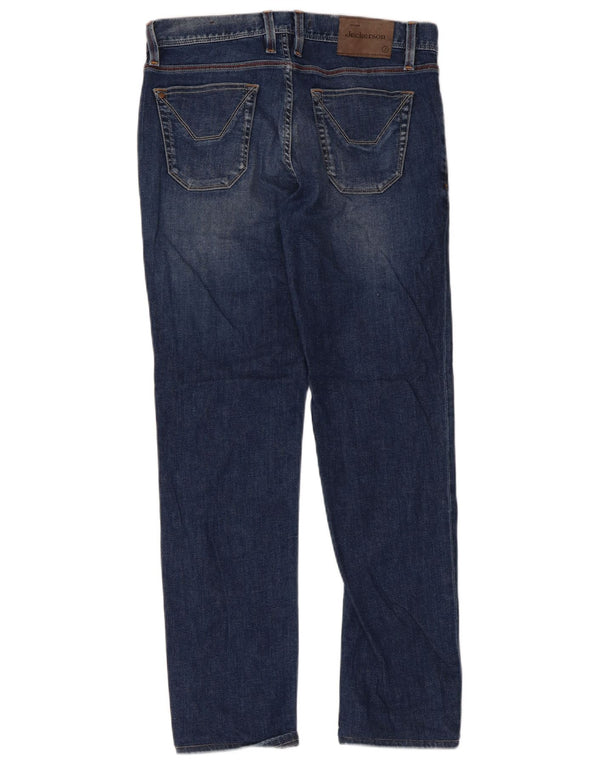 Jeckerson Jeans rectos para mujer UK 14 Medium W31 L28 Algodón azul