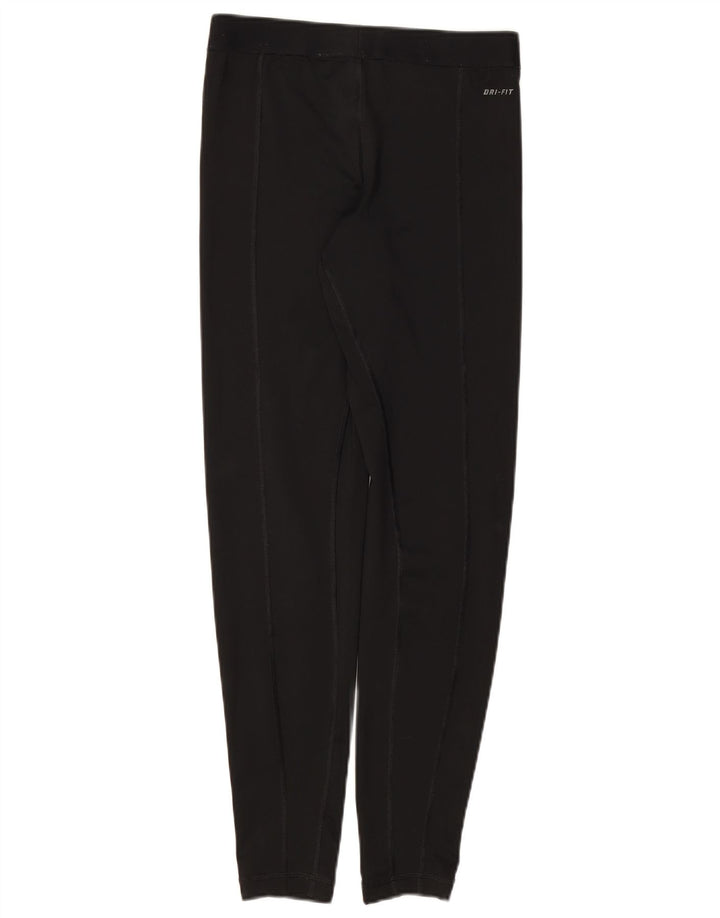 NIKE Womens Dri Fit Leggings UK 8 Small Black