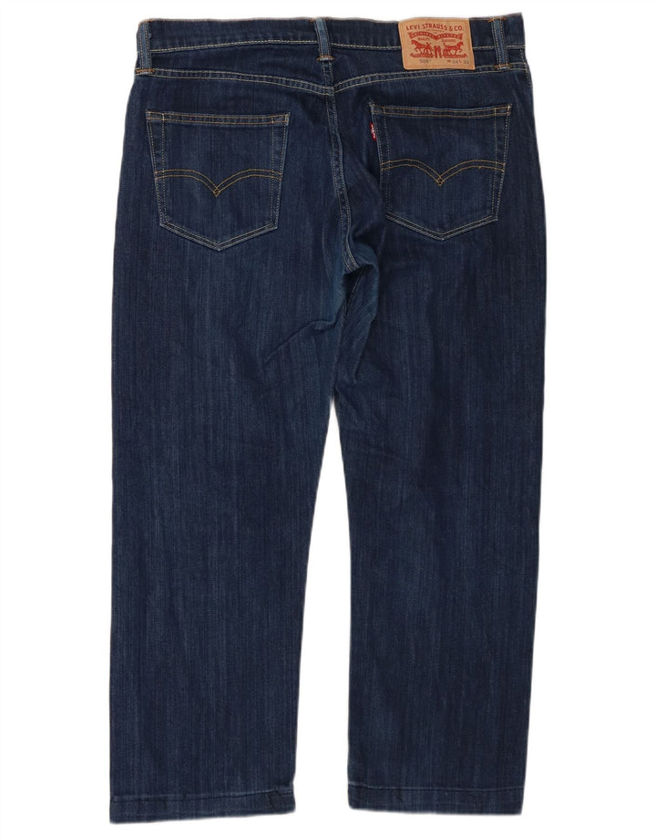 Levi's Hombre 504 Vaqueros Cropped W34 L25 Algodón Azul Marino