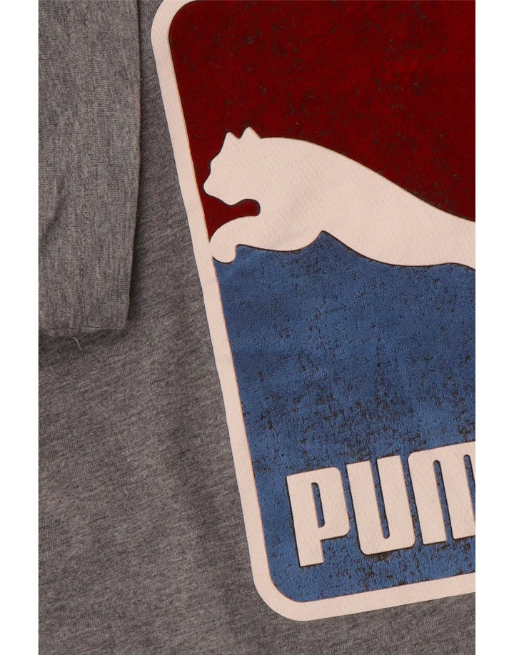 Puma - Camiseta gráfica para hombre, talla grande, color gris