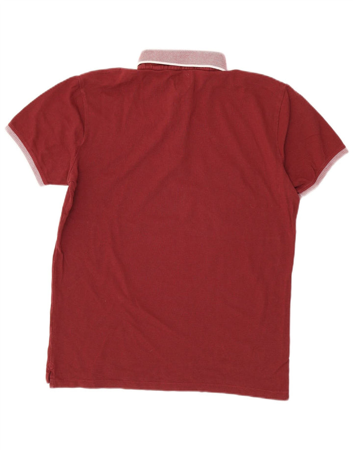JACK WILLS Polo de rugby para hombre, color burdeos mediano