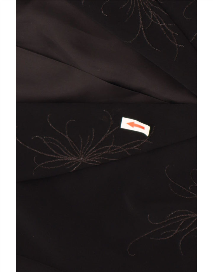 Laura Ashley Chaqueta Blazer de 1 Botón para Mujer UK 46 Grande Negro Floral