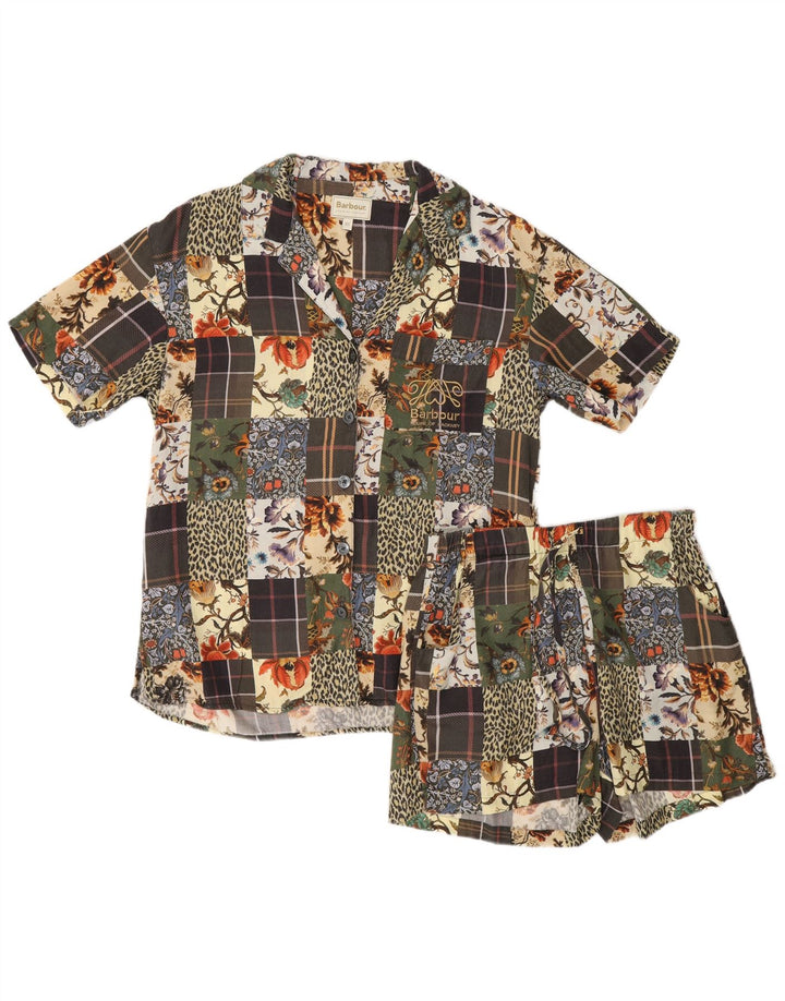 Barbour Conjunto de ropa de dormir para mujer de 2 piezas UK 6 XS W26 Patchwork multicolor