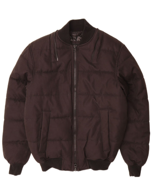 Zara Chaqueta Acolchada Hombre UK 36 Small Poliéster Negro