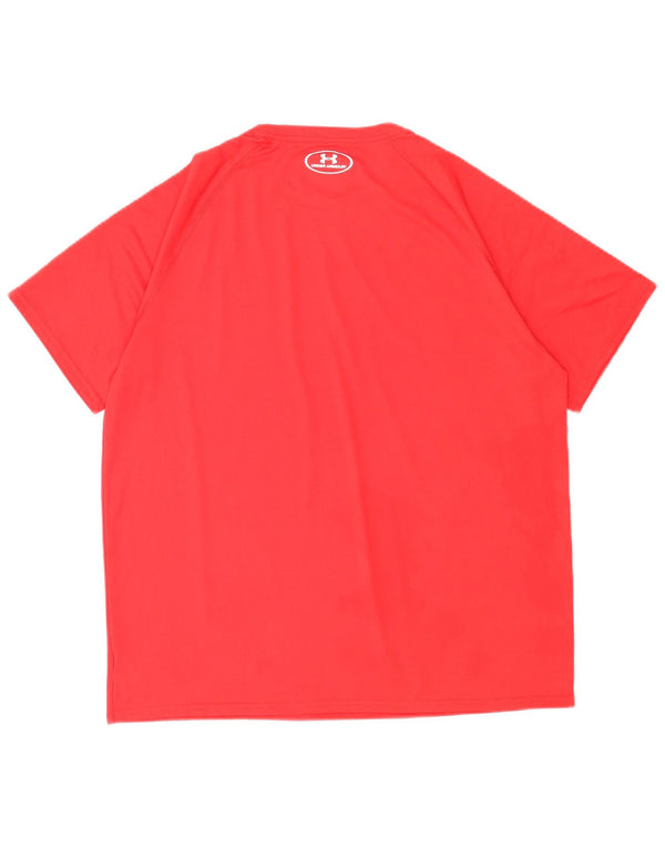 Under Armour Camiseta Heat Gear para hombre Top Grande Poliéster rojo