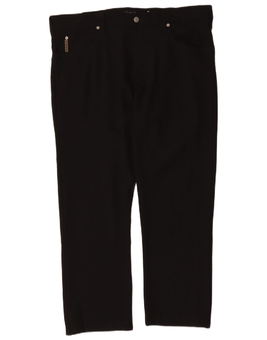 Armani Hombre Pantalones Rectos Casuales W40 L29 Poliéster Negro