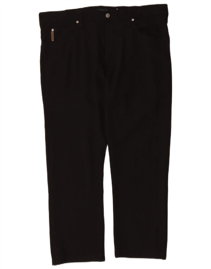 Armani Hombre Pantalones Rectos Casuales W40 L29 Poliéster Negro