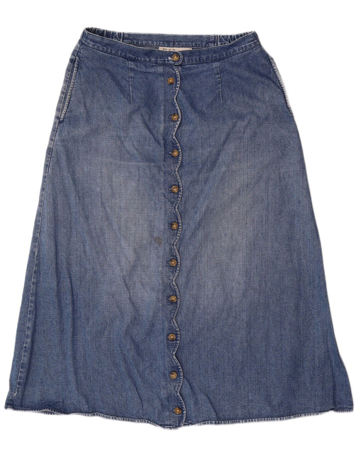 Orvis Falda vaquera para mujer US 12 grande W32 algodón azul