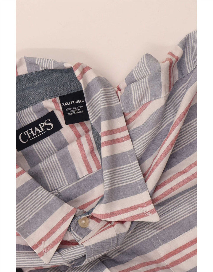 Chaps Camisa de manga corta para hombre 2XL Algodón a rayas multicolor
