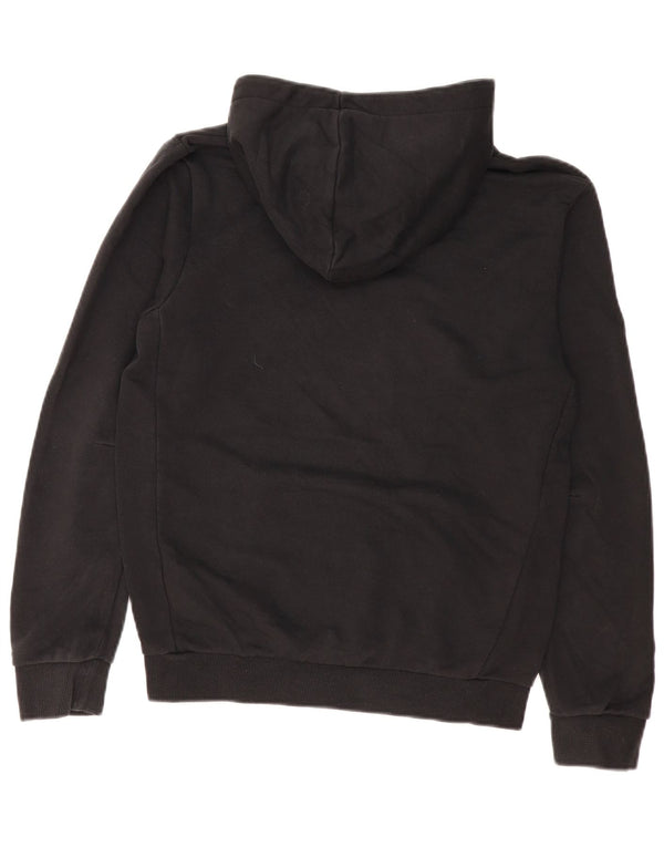 Adidas - Sudadera con capucha para hombre, diseño gráfico, talla pequeña, algodón negro