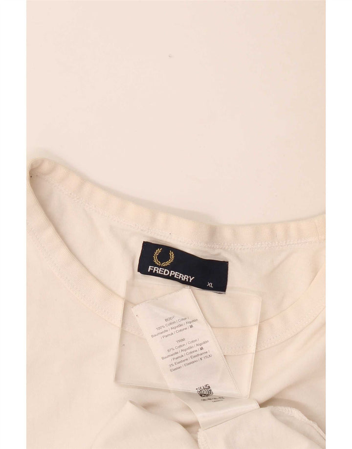 Fred Perry Camiseta Hombre Top XL Blanco Algodón