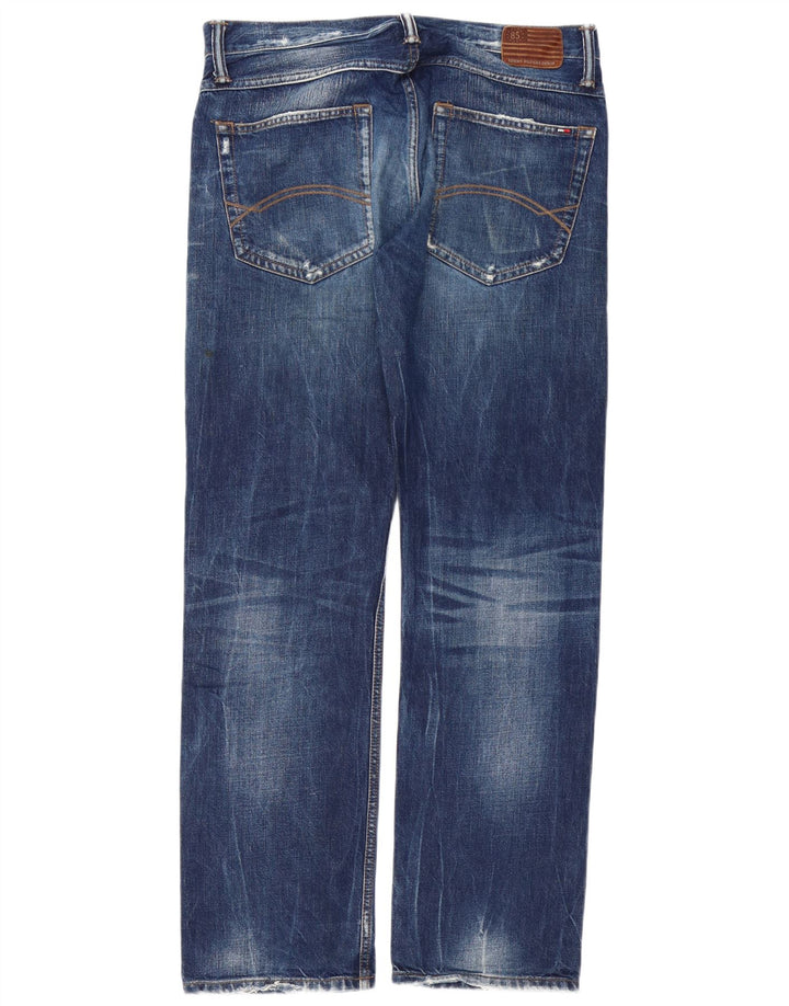 TOMMY HILFIGER Vaqueros rectos desgastados Ryder para hombre W34 L34 Algodón azul