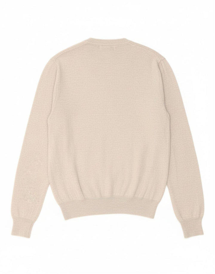 MARLBORO CLASSICS Womens V-Neck Jumper Sweater UK 12 Medium Grey Wool Vintage Marlboro Classics and Second-Hand Marlboro Classics from Messina Hembry 