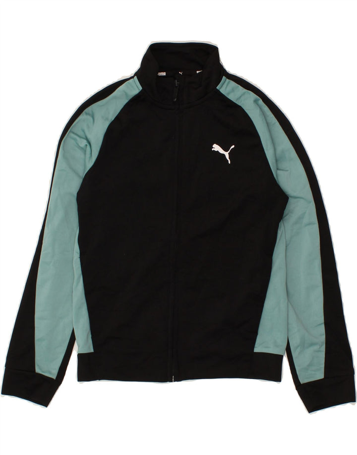 PUMA Boys Tracksuit Top Jacket 9-10 Years Medium  Black Colourblock Vintage Puma and Second-Hand Puma from Messina Hembry 