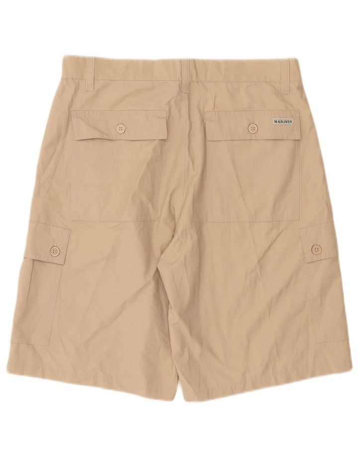 Pantalones cortos cargo vintage para hombre IT 48 Medio W32 Beige