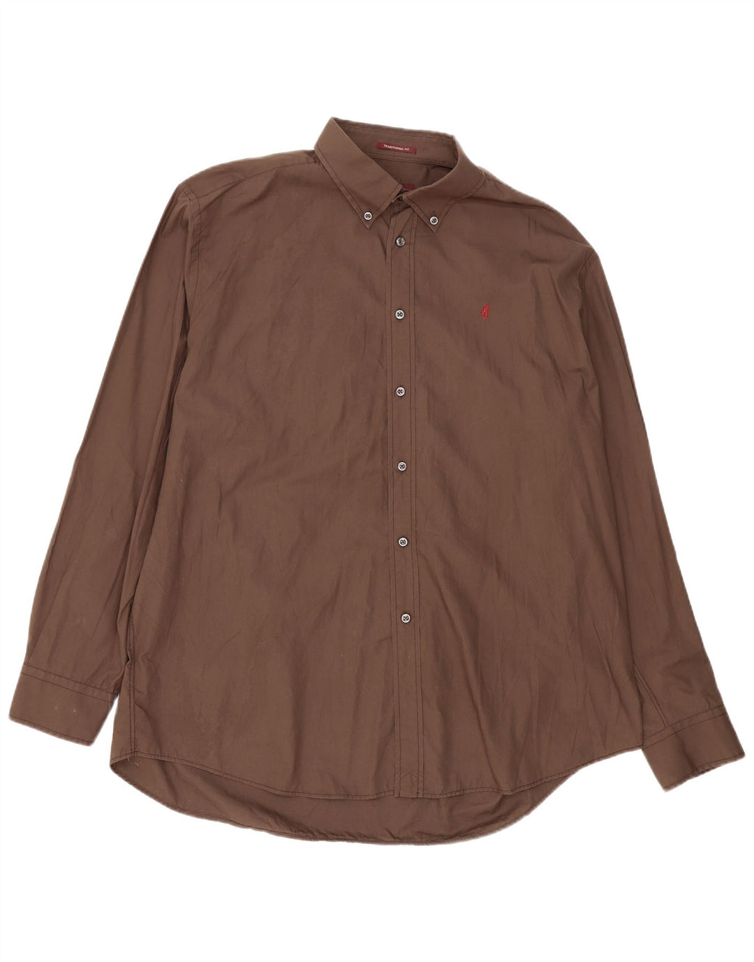 Camisa Marlboro Classics Hombre 2XL Algodón Marrón