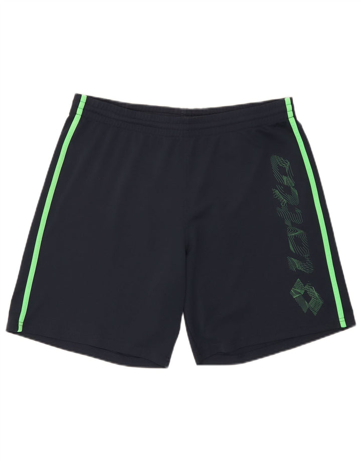 Lotto Hombre Shorts Deportivos Gráficos Color Azul Marino Medio