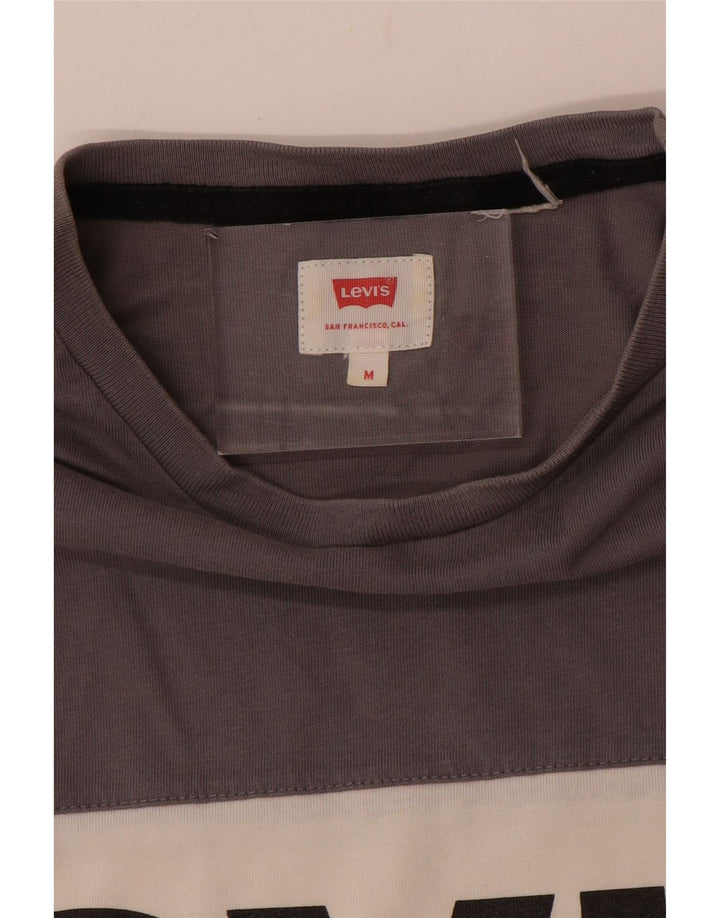LEVI'S Camiseta gráfica para hombre Top gris medio con bloques de color