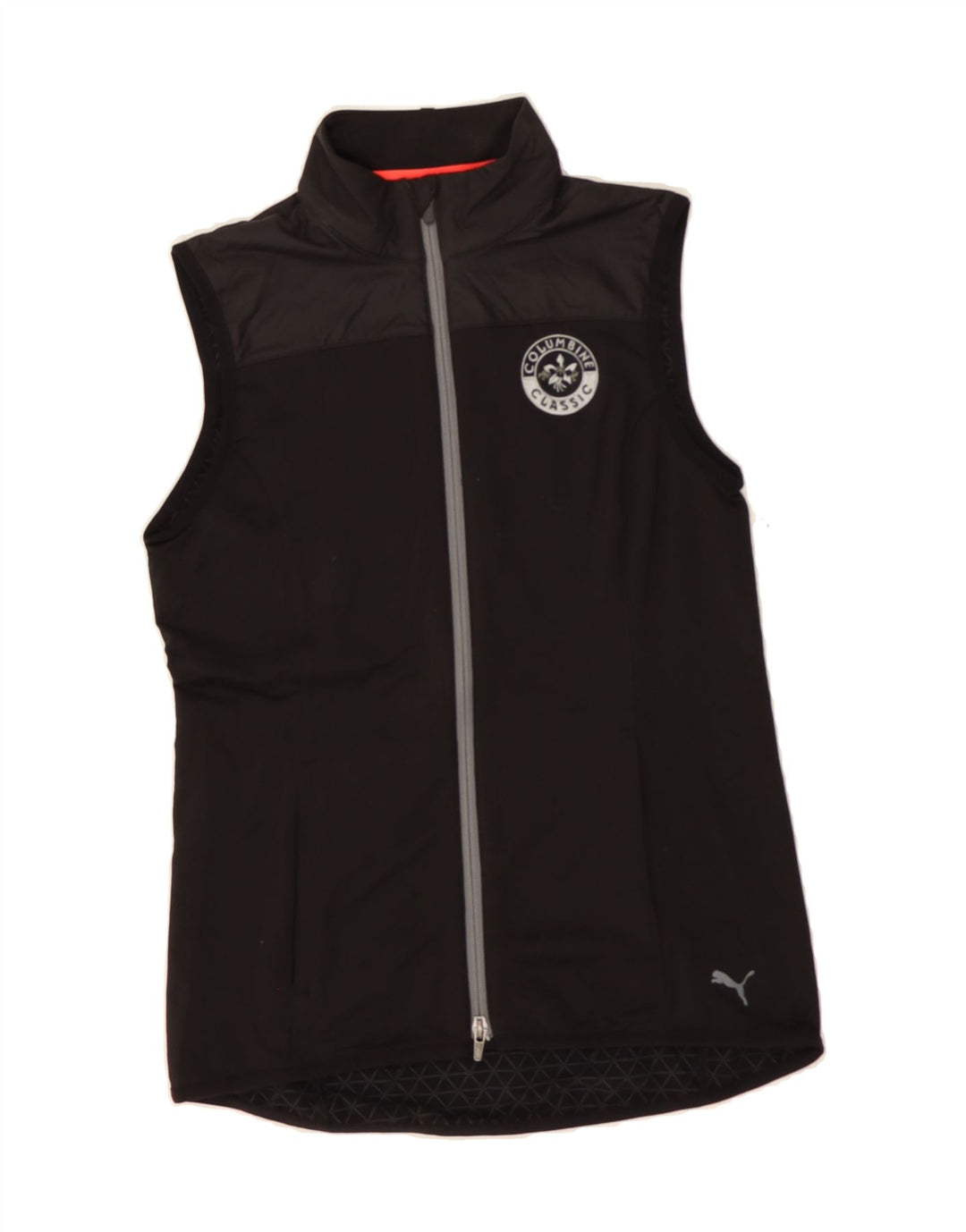 PUMA Womens Sleeveless Tracksuit Top Jacket UK 10 Small Black Colourblock Vintage Puma and Second-Hand Puma from Messina Hembry 