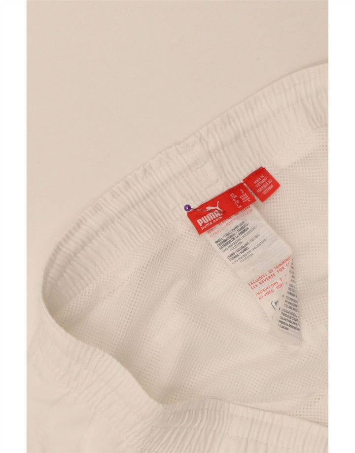 Puma Bermudas gráficas para hombre, pantalones cortos deportivos, poliéster blanco pequeño