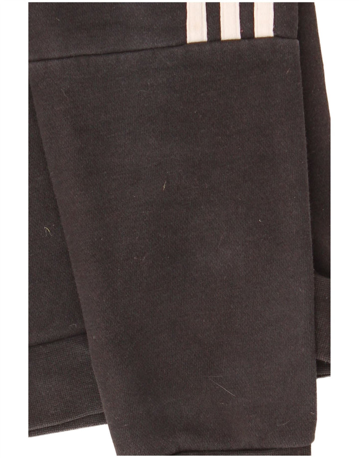 ADIDAS Sudadera con capucha y cremallera para niño 11-12 años Algodón negro