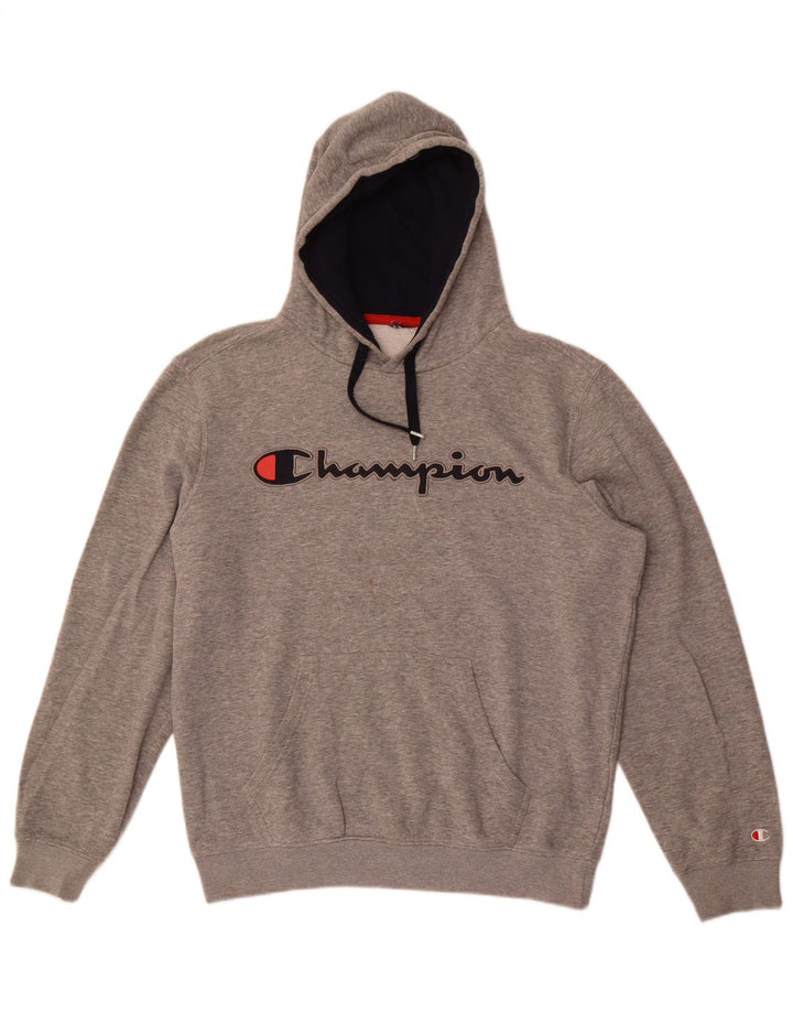 Champion Sudadera Con Capucha Gráfica Para Hombre Jersey Grande Gris Moteado