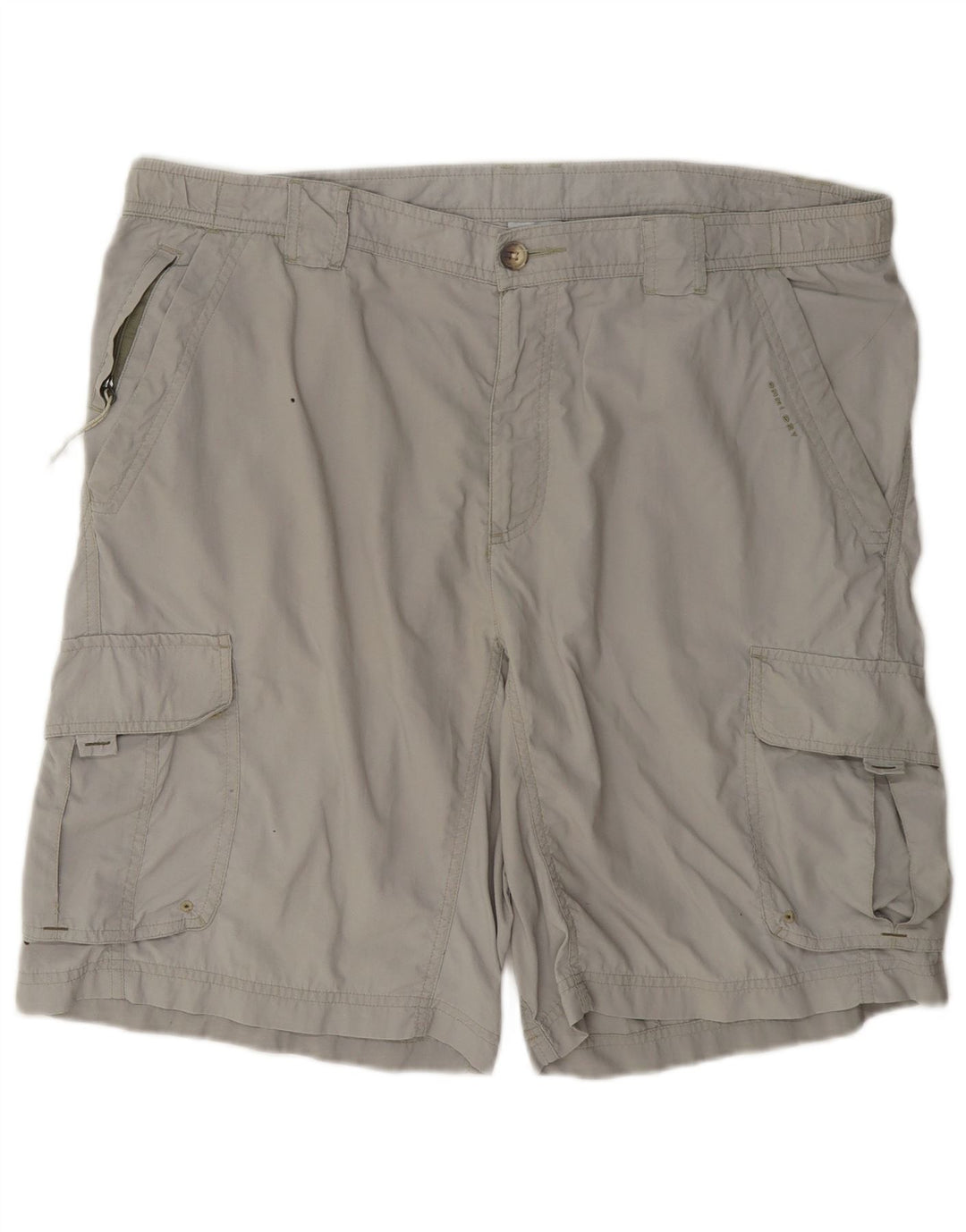 Columbia Pantalones cortos cargo Titanium para hombre, talla grande, W36, poliamida gris