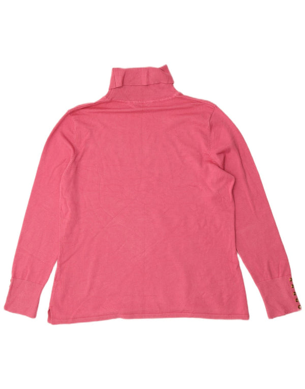 M&Co Suéter tipo jersey con cuello vuelto para mujer UK 46 Viscosa rosa grande