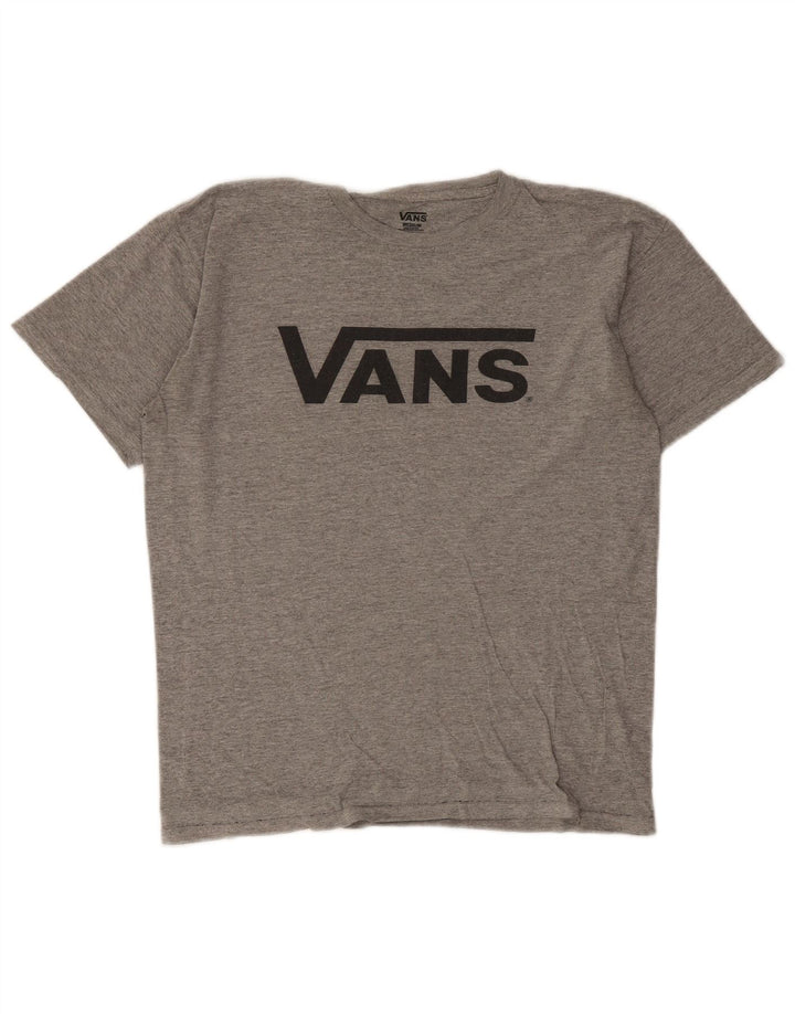 Vans Camiseta gráfica para hombre Top de algodón moteado en gris medio