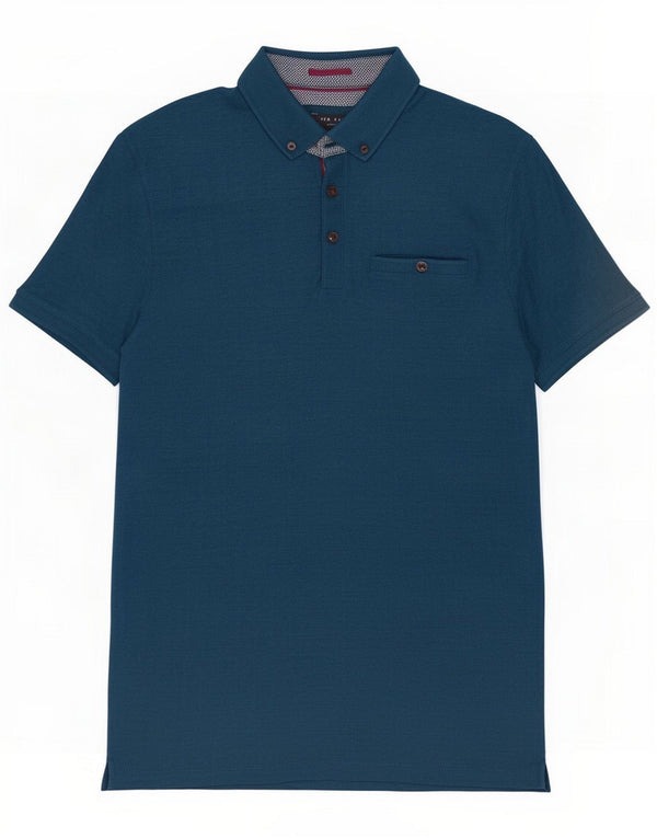 Polo para hombre de Ted Baker Talla 3 Algodón turquesa mediano