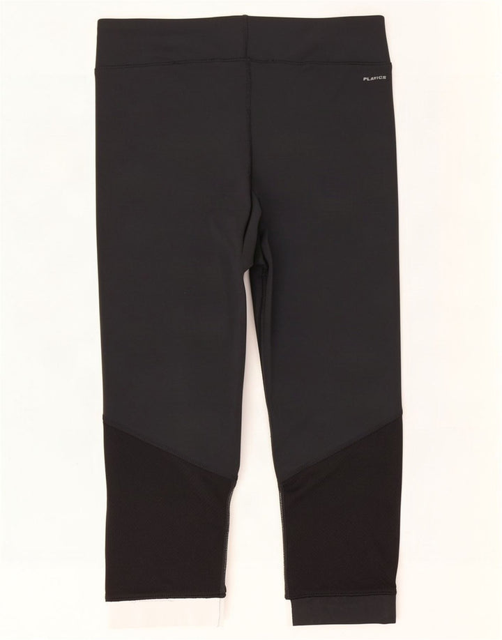 Reebok Leggings Capri para Mujer UK 40/40 Mediano Negro Colorblock Poliéster