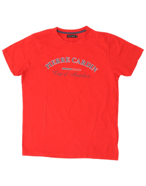 Pierre Cardin - Camiseta gráfica para hombre, talla grande, algodón rojo