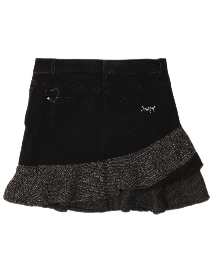 Falda vaquera asimétrica Desigual para mujer EU 40 Medium W30 Grey Herringbone