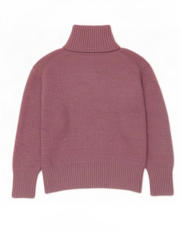 Zara - Jersey extragrande con cuello vuelto para mujer, talla 40, poliéster rosa medio