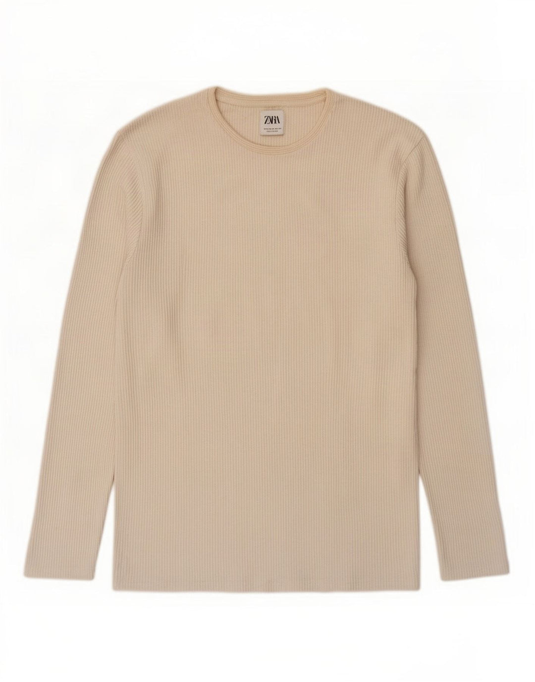 Zara Hombre Top Manga Larga XL Off Blanco