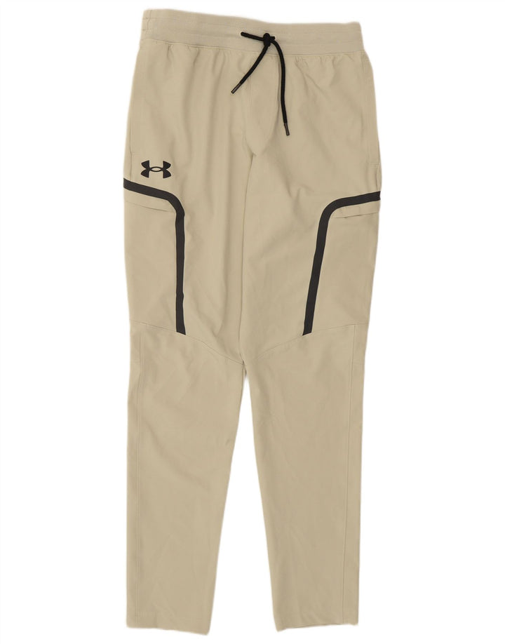 Pantalón de chándal Under Armour Mujer Mediano W28 L30 Beige Rayas