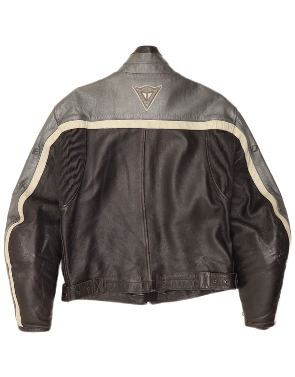 Dainese Chaqueta Racer de Cuero para Hombre EU 46 2XS Bloque de Color Negro
