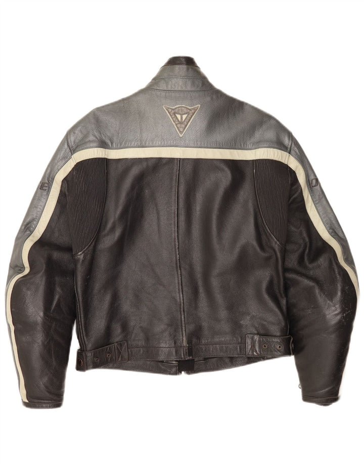 Dainese Chaqueta Racer de Cuero para Hombre EU 46 2XS Bloque de Color Negro