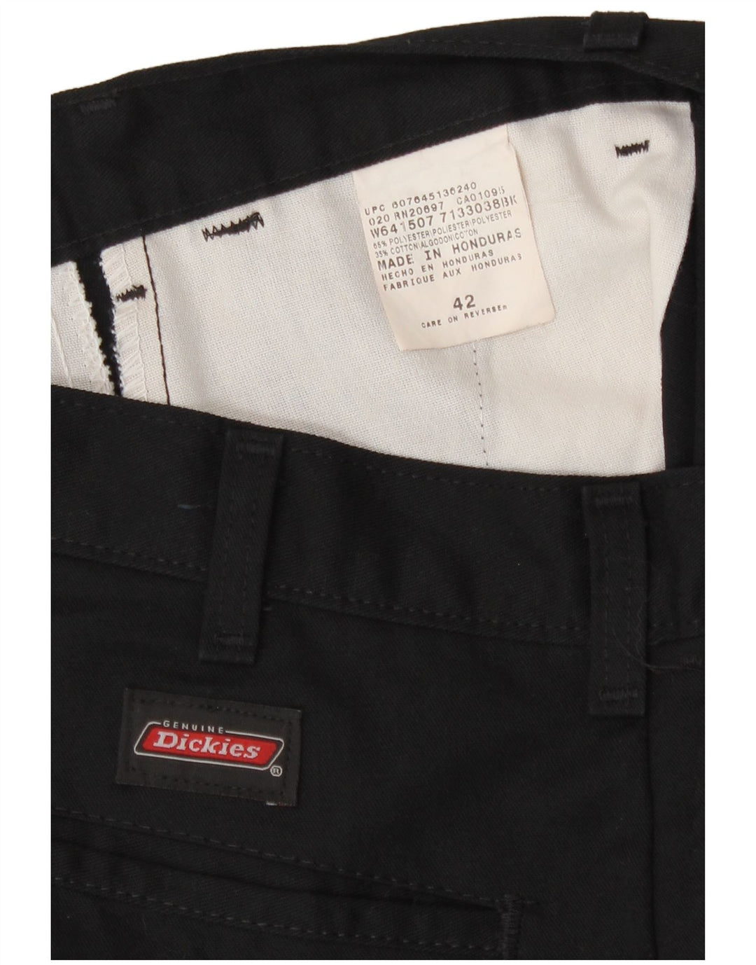 Dickies Pantalones cortos cargo para hombre W42 2XL Poliéster negro