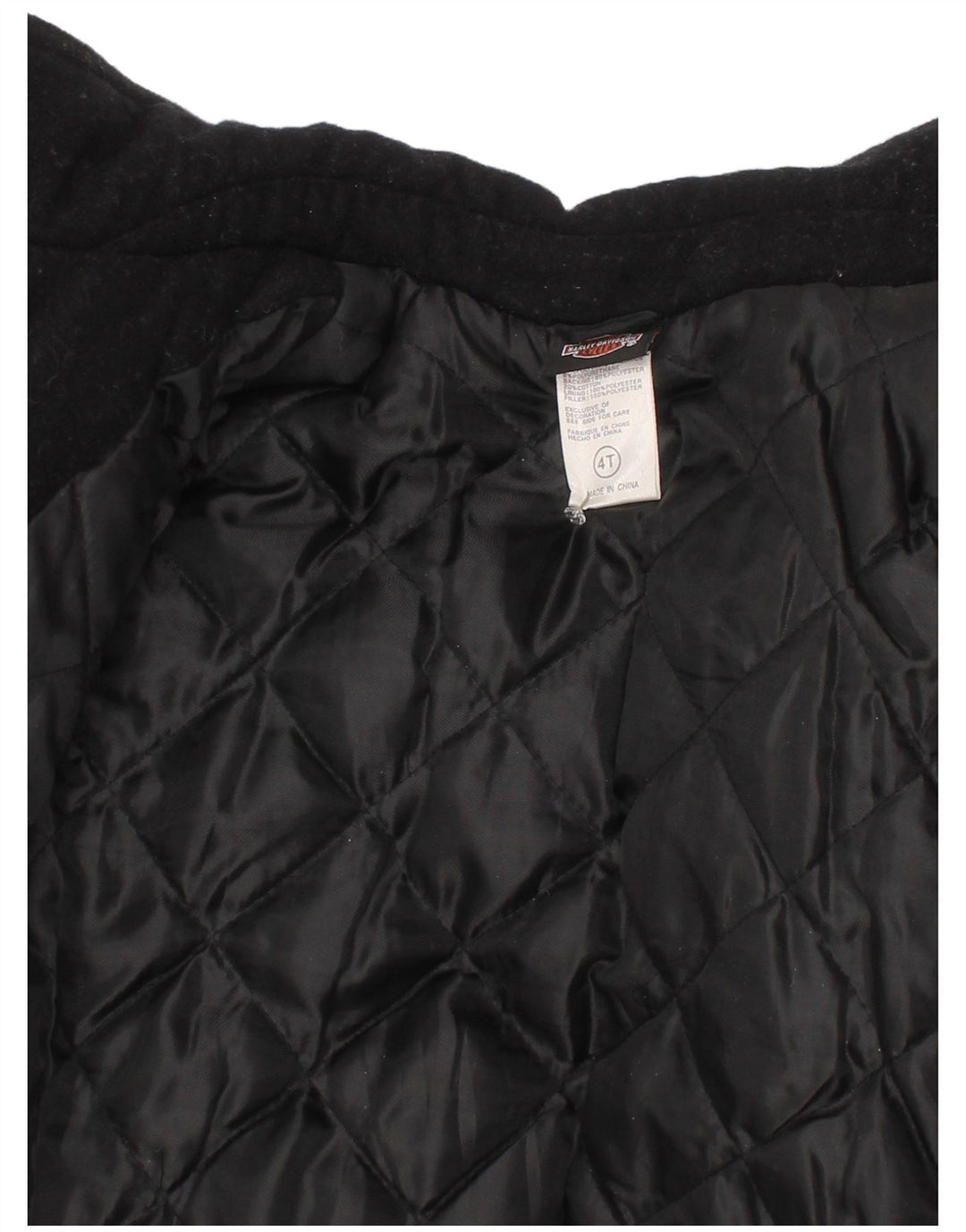 Chaqueta universitaria con gráfico para niños Harley Davidson 3-4 años Azul marino Colorblock