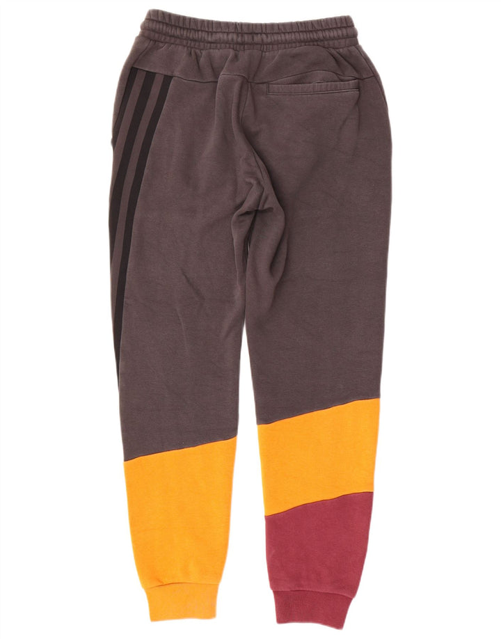 Adidas Hombre Pantalones De Chándal Joggers Small Gris Colorblock Algodón